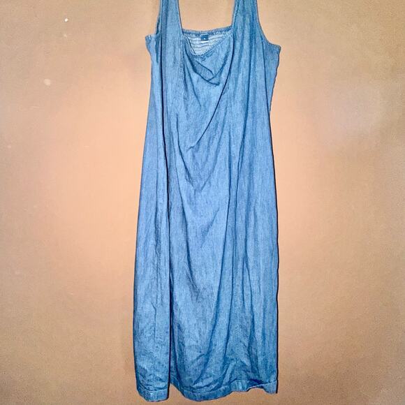 Old Navy Women's Denim Sleeveless Maxi Dress Blue - Size XL - Picture 4 of 9